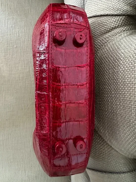 Brand New Nancy Gonzalez Red Crocodile Handbag - Picture 4 of 8